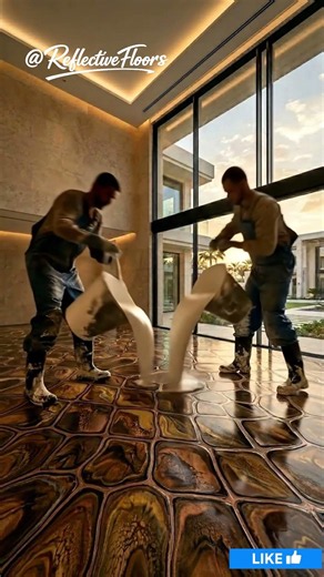 Python Scale Epoxy Floor Transformation #epoxyfloor #interiordesign #renovation