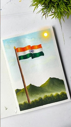 🇮🇳Easiest Way to Draw the Indian Flag in Minutes #IndianFlagDrawing #shorts #15august