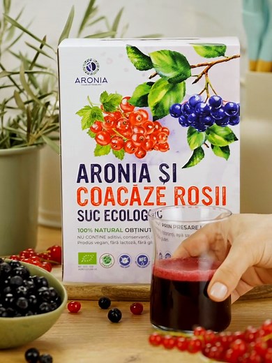 Suc 100% Natural de Aronia și Coacăze Roșii - Beneficii Științific Dovedite
