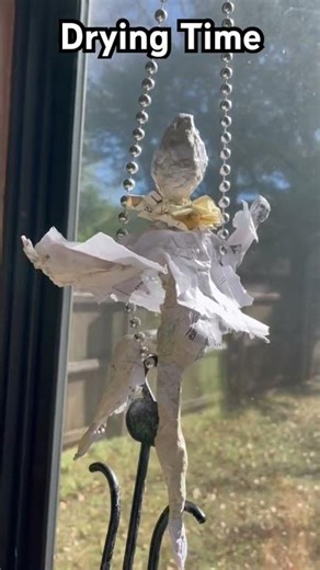 Papier Mâché Clown Tattered Paper Costume Progress