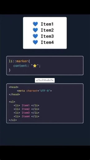 ✨List Styling Hack Every Developer Needs🚀 | ul vs ol in CSS | Remove Bullets Fast #shorts