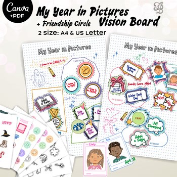 Vision Board   Friendship Circle, ADHD SEL Growth Mindset Printables