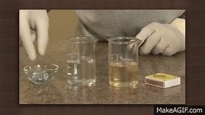 Metals react with acids to produce salt and Hydrogen | Acid & Bases | Chemistry on Make a GIF