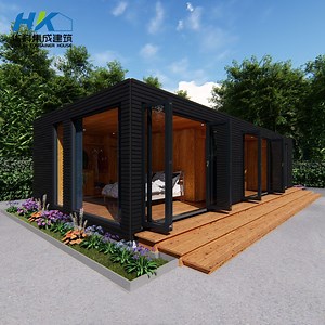 [Hot Item] 40FT Expandable Prefab Modular Good Quality Wooden Cladding Container House for Two Bedrooms.