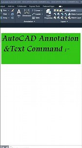 AutoCAD Annotation & Text Commands | Quick Tutorial ⚡