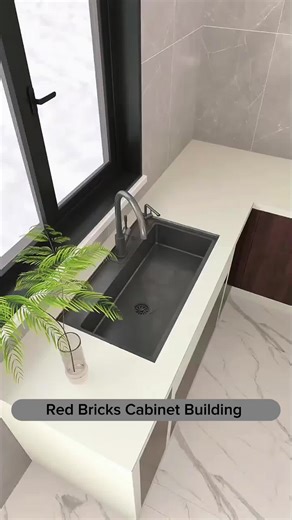 Modern Red Brick Cabinets for Stylish Kitchens