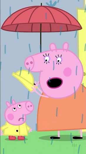 George Doesn't Like Wearing His Raincoat #shorts #georgepig #peppapigs