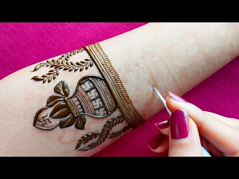 Wedding Special Front Hand Kalash Bridal Mehndi Design 2025 ll Full Hand Bridal Mehndi Tutorial
