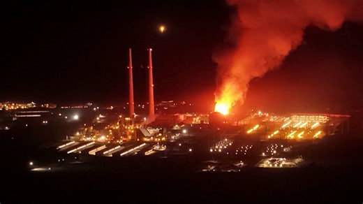 Video shows fire burning at site of Vistra Corp power plant in California