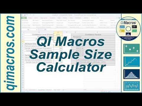 Sample Size Calculator in Excel for Variable and Attribute Data
