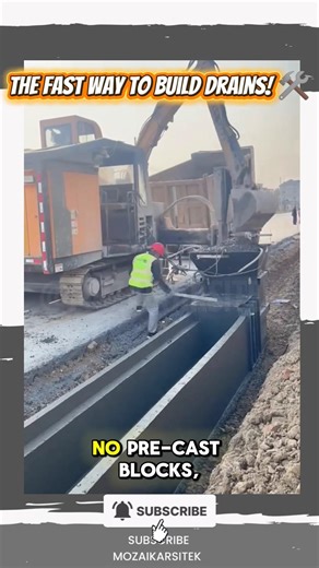 The Fast Way to Build Drains #satisfying #technology #infrastructure #civilengineering #roadwork