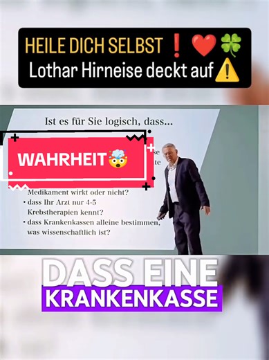 ACHTUNG👇⚠️ Seit über 20 Jahren bereist der Krebsforscher Lothar Hirneise die ganze Welt auf der Suche nach den erfolgreichsten Krebstherapien und klärt Menschen darüber auf, dass es mehr als Chemotherapie und Bestrahlung gibt. Sein 3E-Programm beruht auf der Auswertung der Krankengeschichten von Tausenden von Menschen, die Krebs in einem sehr späten Stadium überlebt haben. Bei dieser Auswertung kam deutlich heraus, welchen Stellenwert die Ernährung, die Entgiftung und der Stress hat. Doch wie k