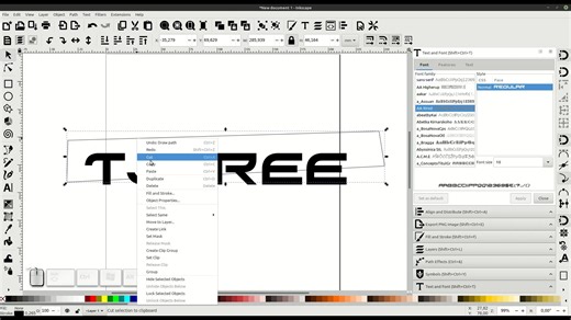 Inkscape 1.0 _ How to Split _ Cut Text