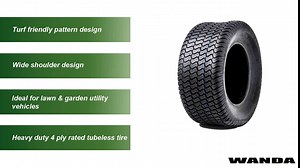 WANDA Set 4 Lawn Mower Turf Tires 18x8.5-8 Front & 23x10.5-12 Rear /4 ply -13028/13049