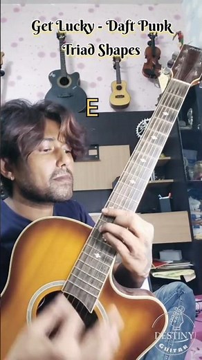 Get Lucky: Master Strumming Pattern Daft Punk's Triad Shapes #guitar