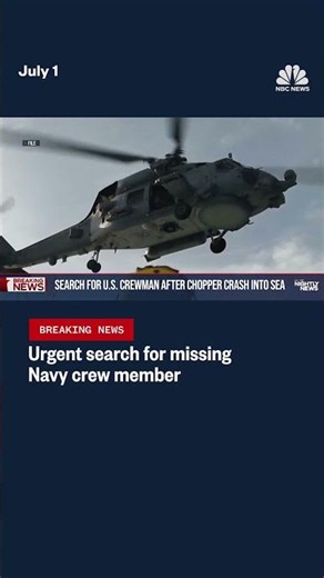Urgent search for missing Navy crew member