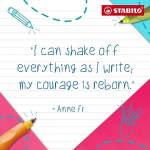 Be inspired by Anne Frank. Download our handwriting practice sheets: https://www.stabilo.com/uk/blog/blog-article/detail/handwriting-practice-activity-pack/ #WednesdayWisdom. | STABILO | Facebook