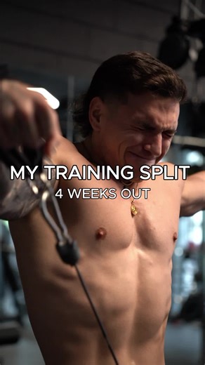 Current training split. 4 weeks out from show day