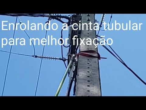 Instalação e retirada de linha de vida com agulhão, poste duplo T