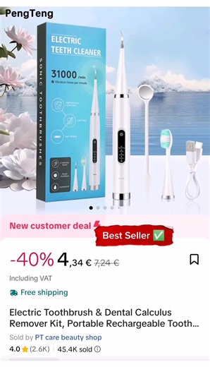 Electric Toothbrush and Dental Calculus Remover Kit