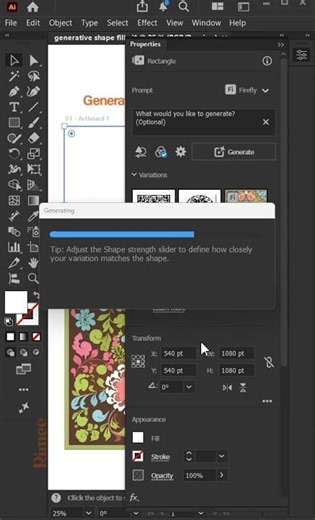 Illustrator AI Se Pattern Design ⚡ #ai #aigenerated