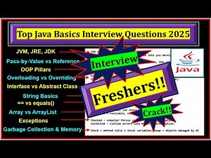 Top Java Basics Interview Questions for Freshers in 2025 🚀