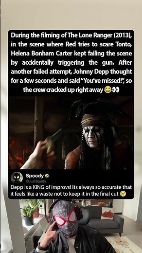 During the filming of The Lone Ranger (2013), Johnny Depp dodged because