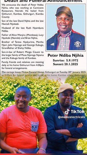 Burial on Tuesday next week