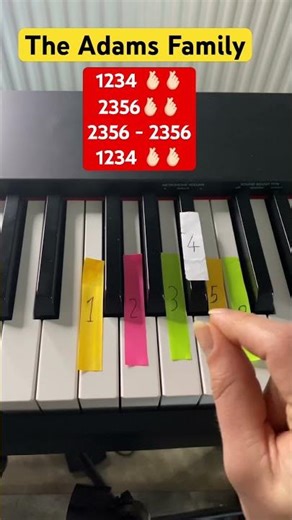 The Addams Family | Easy Piano Tutorial🎹#shorts #piano