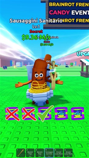 What will drop from five Arcade Lucky Blocks? Escape Tsunami for Brainrotz #roblox #brainrot