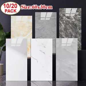 20 Packs Self-Adhesive Grey Marble PVC Cladding Wall Panels for Kitchen Bathroom  | eBay UK