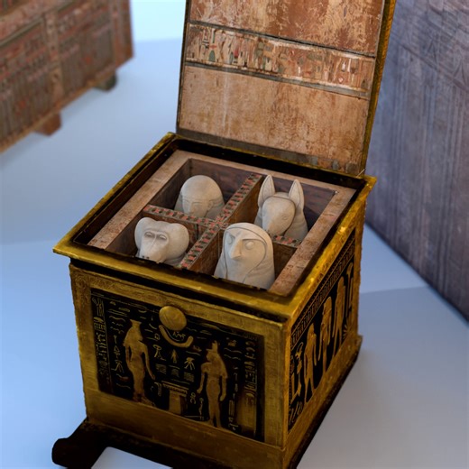 Ancient Egyptians preserved four vital organs in special canopic jars during mummification. They believed these jars were key to eternal life. | Hashem Al-Ghaili