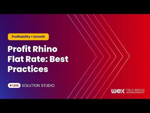Profit Rhino Flat Rate Best Practices | Solution Studio Recording 04-07-26