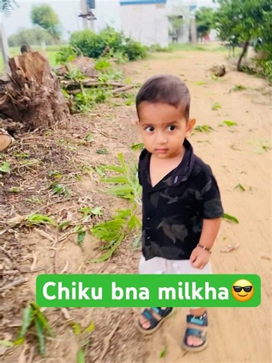 💚 Little Chiku Playing with a Tree Branch 🤭 नन्हे चीकू की शरारत
