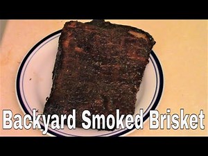 How to smoke a brisket in a electric smoker. In your backyard.