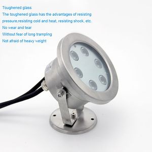 [Hot Item] Outdoor 12W IP68 Waterproof Stainless Steel RGB LED Fountain Light Underwater