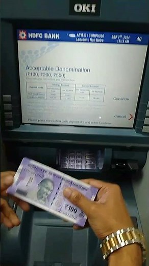 How to Deposit Cash in HDFC Cash Deposit Machine #hdfcbank #cash #deposit #cdm #shorts