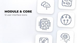 Clean Animated Module & Core Technology Icons