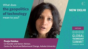 Who owns the vast amount of data being generated, & who protects it from being misused? Pooja Haldea from the Centre for Social and Behavioural Change, Ashoka University, shares her perspective as part of our citizen campaign on the 'geopolitics of technology'. Learn more at the #GlobalTechSummit 2020: https://bit.ly/3nQXStR | Carnegie India