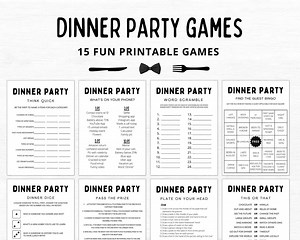 Dinner Party Games Bundle | 15 Printable Games (digital Download) - Etsy