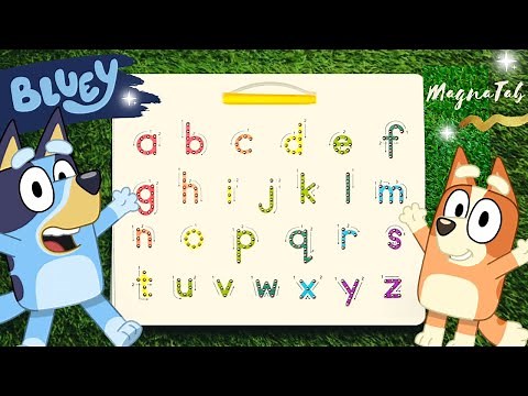 BLUEY abc - Learn to write abc's lowercase with MAGNATAB