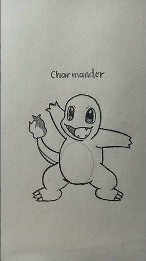 Drawing Charmander evolution 😊 from pokemon #fyp #anime #drawing #shorts