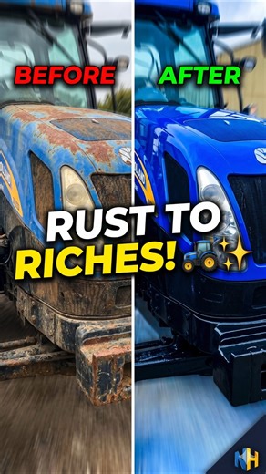 Giving a New Holland Tractor a Second Life! 🚜💨 #shorts #usashorts #restore #newholland #tractor #usa