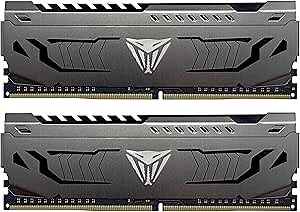 Patriot Viper Steel DDR4 RAM 8GB (2X4GB) 3200MHz CL16 1.35v UDIMM Desktop Gaming Memory Kit Compatible with XMP - PVS48G320C6K