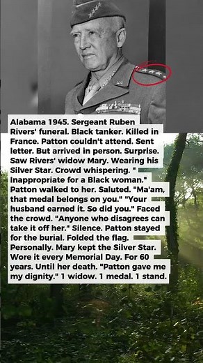 What Patton Did When He Saw a Black Tanker's Wife Wear Her Husband's Medal at His Funeral | Military
