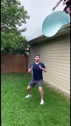 "I'm Catching It!" - Giant Water Balloon Drop GONE WRONG 🎈💦