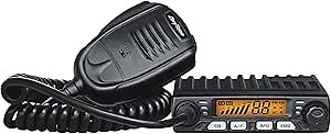 Mini Mobile CB Radio 40-Channel with AM FM Instant Emergency Channel 9/19, 4W Power Output, LCD Display, VOX, RF Gain, and Handheld Mic