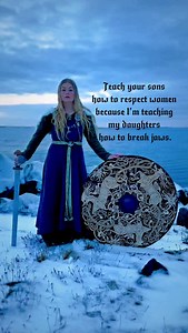Teach your sons how to respect women because I’m teaching my daughters how to break jaws. #strongwomen #iceland #viking #nordic #norse | Harðardóttir • ART