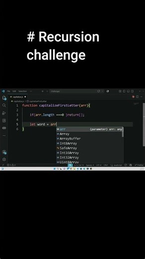 🧠 JavaScript Recursion Challenge: Can You Solve This? #algorithms #shorts #javascript #coding
