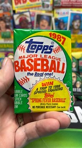 7.2K views · 573 reactions | 1987 Topps Baseball Pack #junkwaxsal #hotgarbage #junkwax #87topps #87toppsbaseball #baseballcards #baseball #packopening #sportscards #mlb | Junk Wax Sal | Facebook